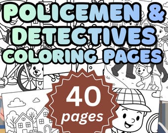 Policemen and Detectives Coloring Pages for Kids (PDF)