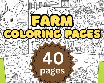 Farm Animal Coloring Pages for Kids: Fun Printable Activities (PDF)
