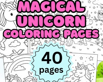 Magical Unicorn Coloring Pages for Kids (PDF)