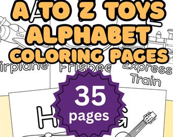 A to Z Toys Alphabet Coloring Pages for Kids (PDF)