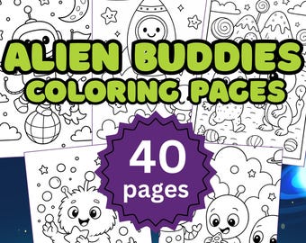 Alien Buddies Coloring Pages for Kids (PDF)