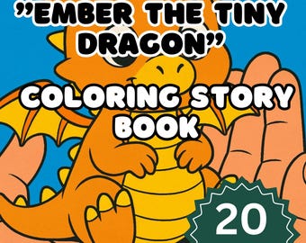 Ember the Tiny Dragon Coloring Story Book for Kids (PDF)