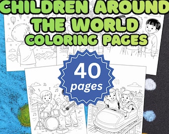Children Around the World Coloring Pages for Kids (PDF)