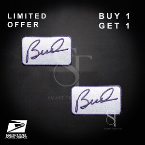 2 Piece BUD VIKINGS Memorial Embroidery Patch 4 Inch Iron On Sew Jersey Patch