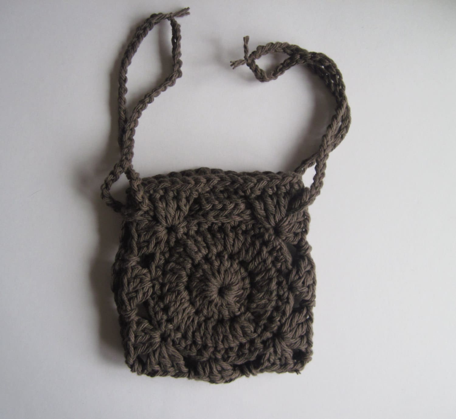 Crochet Soap Holder Bag Cotton Drawstring Soap Saver Brown Etsy