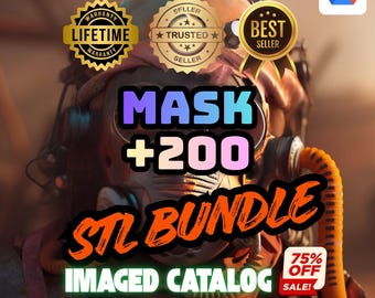 200+ Mask STL Collection – 3D Printable Cosplay & Decorative Masks Mega Bundle