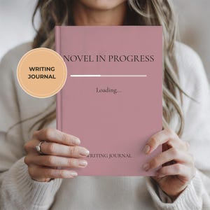 Romanjournal – Inbunden anteckningsbok, present till författare, present till bokälskare, linjerad anteckningsbok