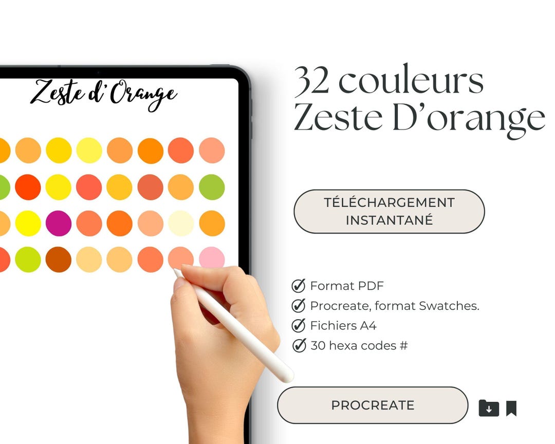 Orange Zest Color Palette - 32 Hexadecimal Codes - PDF - A4 Format ...