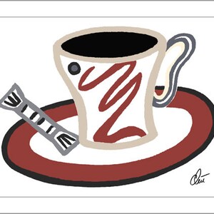 Jacqueline Ditt - &quot;Coffee Old Vienna - Essential&quot; original graphic Art Print Edition handsigned