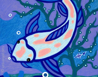 Jacqueline Ditt - "Precious Koi" print after a painting