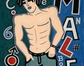 Jacqueline Ditt - "#Male"  print after a painting