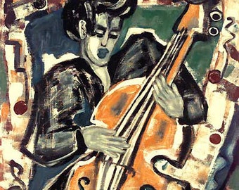 Jacqueline Ditt - &quot;Bass&quot; print after a painting