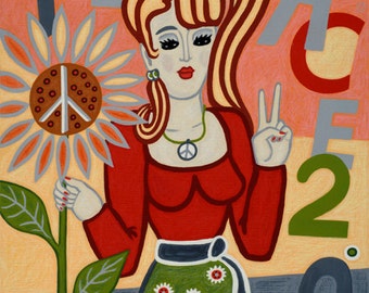 Jacqueline Ditt - impression de « Route de paix deux Point zéro » d’après une peinture