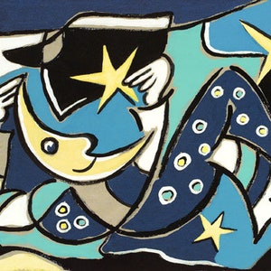 Jacqueline Ditt - « Mond und Sterne » (Lune et étoiles) - ARTcard
