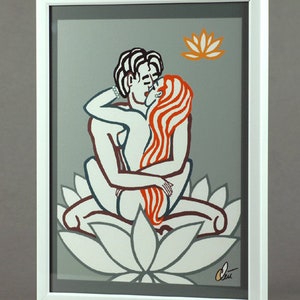 Jacqueline Ditt - "Lotus Flower Love - Essential - Grey Font" limited signed original graphic