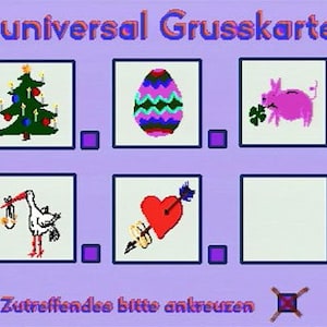 Mario Strack - graphique originale « carte de voeux universel » Artcard