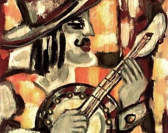 Jacqueline Ditt - &quot;Banjo&quot; print after a painting