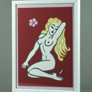 Jacqueline Ditt - "Monroe'ish Blossom  Essential - Red Font" limited signed original graphic