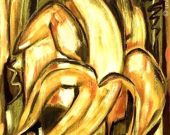 Jacqueline Ditt - "Banane pur" Druck nach Gemälde