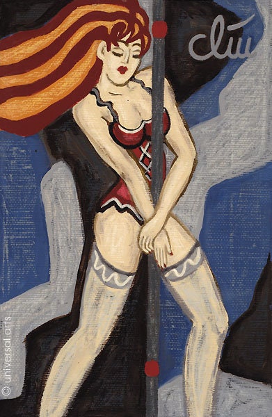 Jacqueline Ditt - "Tabledance Gogo 2" print after a painting