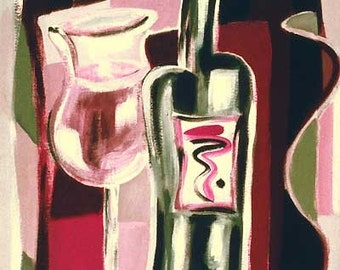 Jacqueline Ditt - Estampe « Red Wine » après un tableau