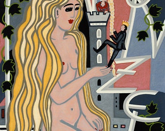 Jacqueline Ditt "Rapunzel's Hairdo" print after a painting