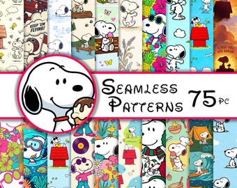 PNG + 2 more | Seamless Pattern | Snoopy Bundle | COMMERCIAL USE