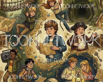Goonies Cartoon | PNG + 2 more | Seamless Pattern | COMMERCIAL USE