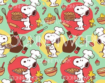 PNG + 2 more | Seamless Pattern | Chef Snoopie | COMMERCIAL USE
