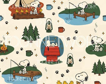 PNG + 2 more | Seamless Pattern | Snoopy | COMMERCIAL USE