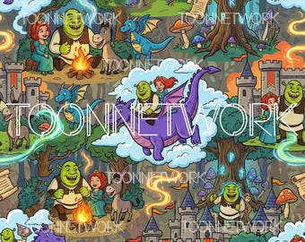 PNG + 2 more | Seamless Pattern | Ogre Magic Forest | COMMERCIAL USE