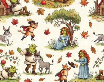 PNG + nog 2 | Naadloos patroon | Herfst Ogre Toile | COMMERCIEEL GEBRUIK