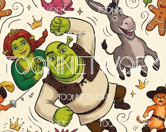 PNG + 2 more | Seamless Pattern | Ogre Party | COMMERCIAL USE