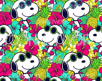 PNG + 2 more | Seamless Pattern | Hawaii Snoopy | COMMERCIAL USE