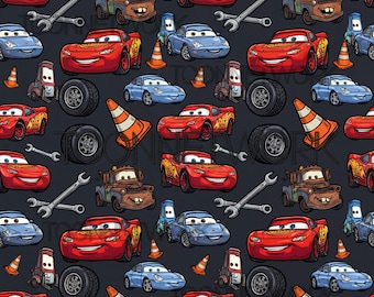 PNG + 2 more | Seamless Pattern | Car Cartoon | COMMERCIAL USE