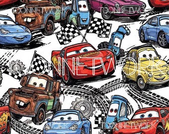 PNG + 2 more | Seamless Pattern | Car Cartoon | COMMERCIAL USE