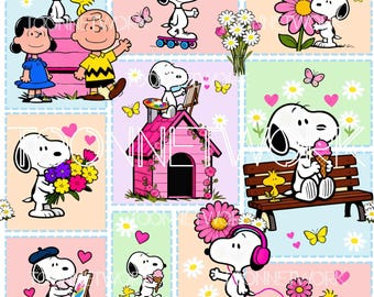 Peanuts Snoopy Digital Paper – Seamless Repeating Pattern