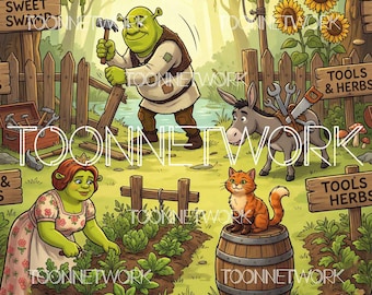 PNG + 2 more | Seamless Pattern | Ogre Yard Day | COMMERCIAL USE