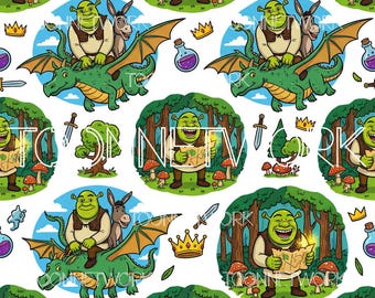 PNG + 2 more | Seamless Pattern | Ogre Scenes | COMMERCIAL USE