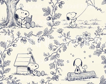 PNG + 2 more | Seamless Pattern | Snoopy Toile Check | COMMERCIAL USE