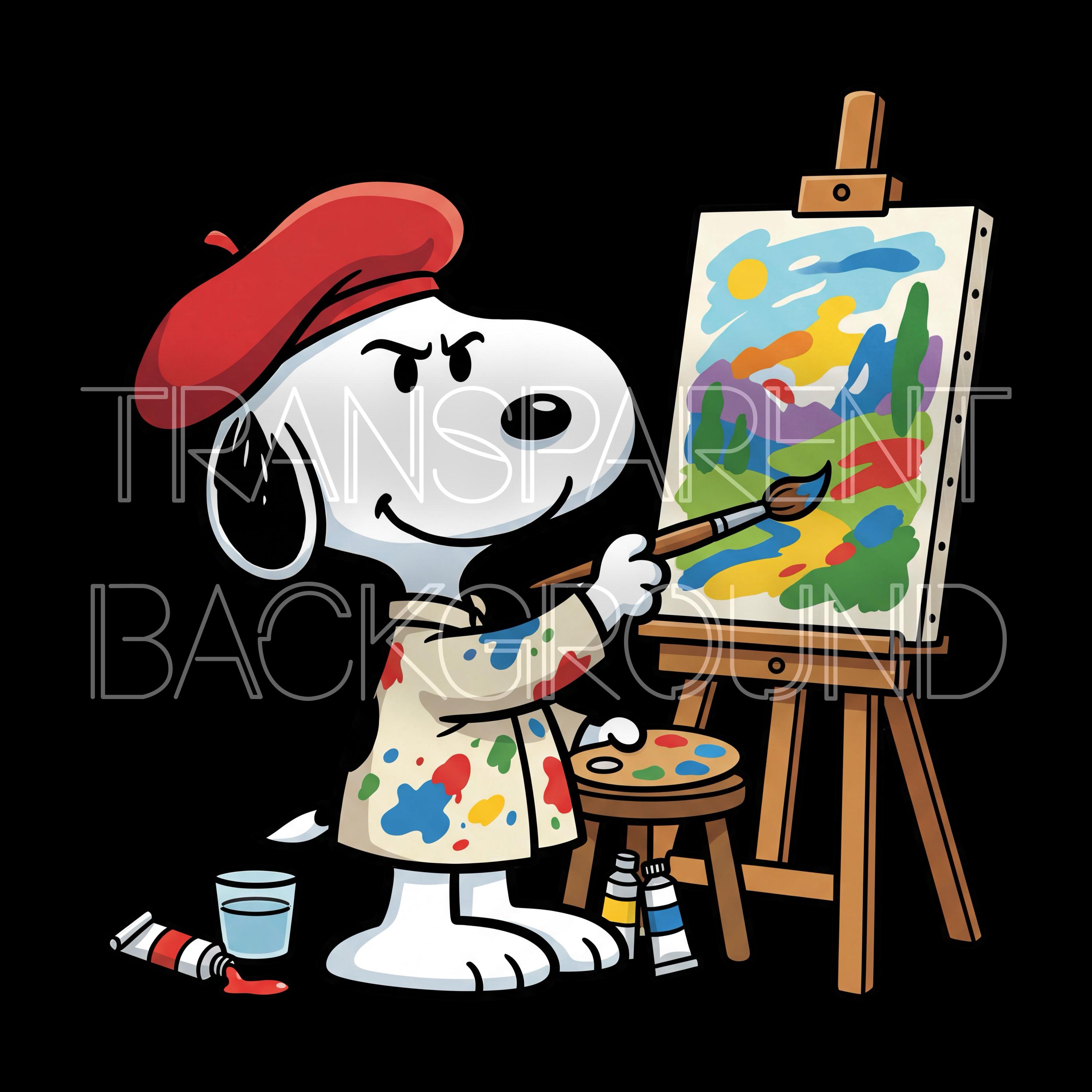 Transparent PNG | Clip Art | Serious Snoopy Painting | COMMERCIAL USE ...