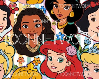Princess Seamless Pattern 12x12 300 DPI