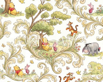 PNG + 2 more | Seamless Pattern | Winnie Toile | COMMERCIAL USE
