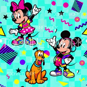 PNG + 2 more | Seamless Pattern | Disco Mouse | COMMERCIAL USE