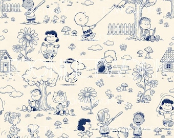 PNG + 2 more | Seamless Pattern | Pen Art Snoopy | COMMERCIAL USE