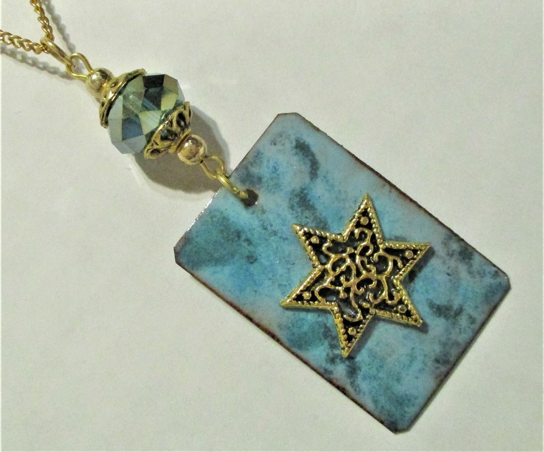 Copper Enameled Pendant 02594 - Etsy Copper Enameled Pendant 02594 - Etsy