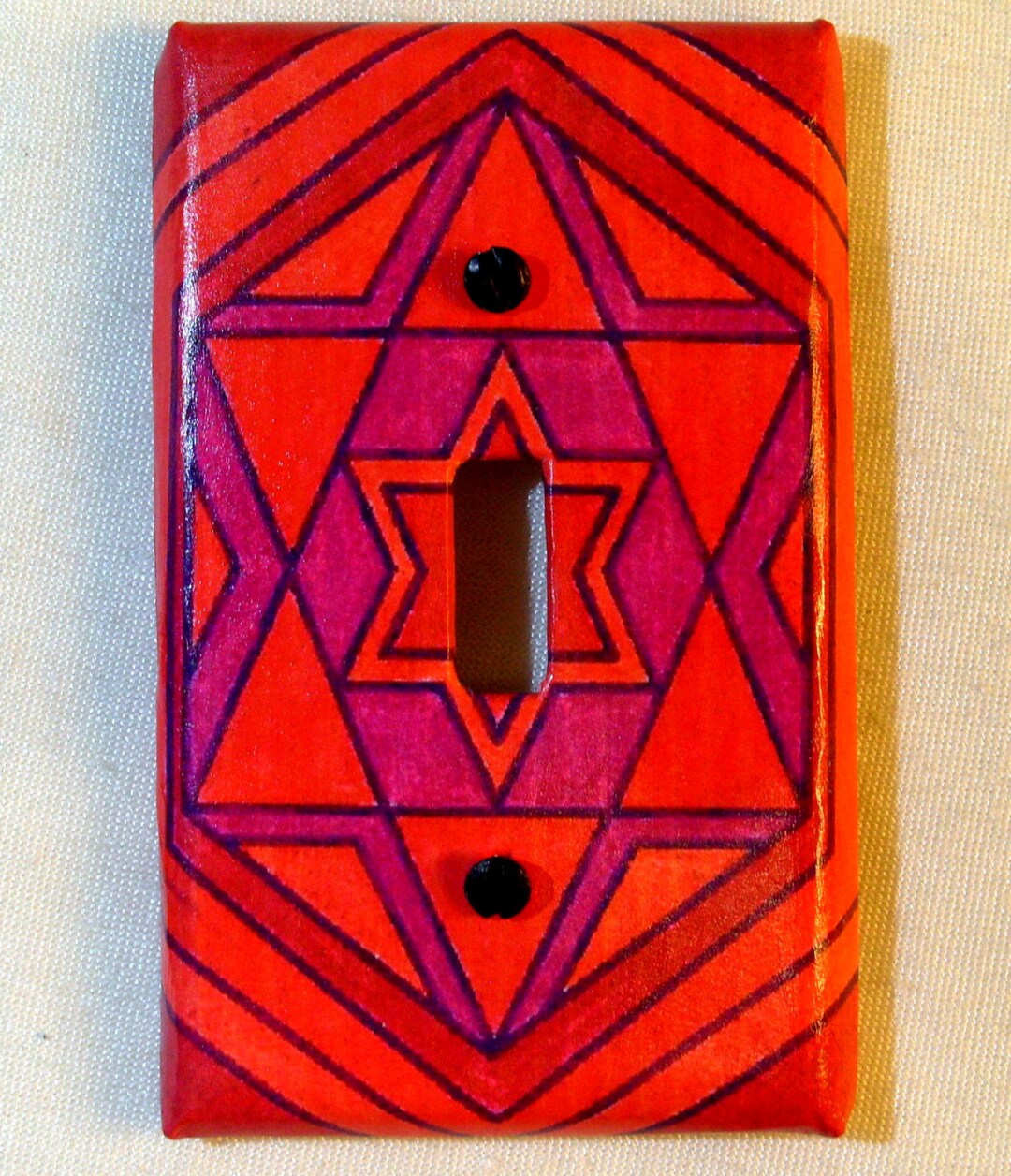 Star of David Light Switch Plate Etsy