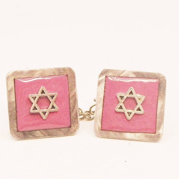 Tallit Clips - Pink Copper Enamel on Brushed Aluminum