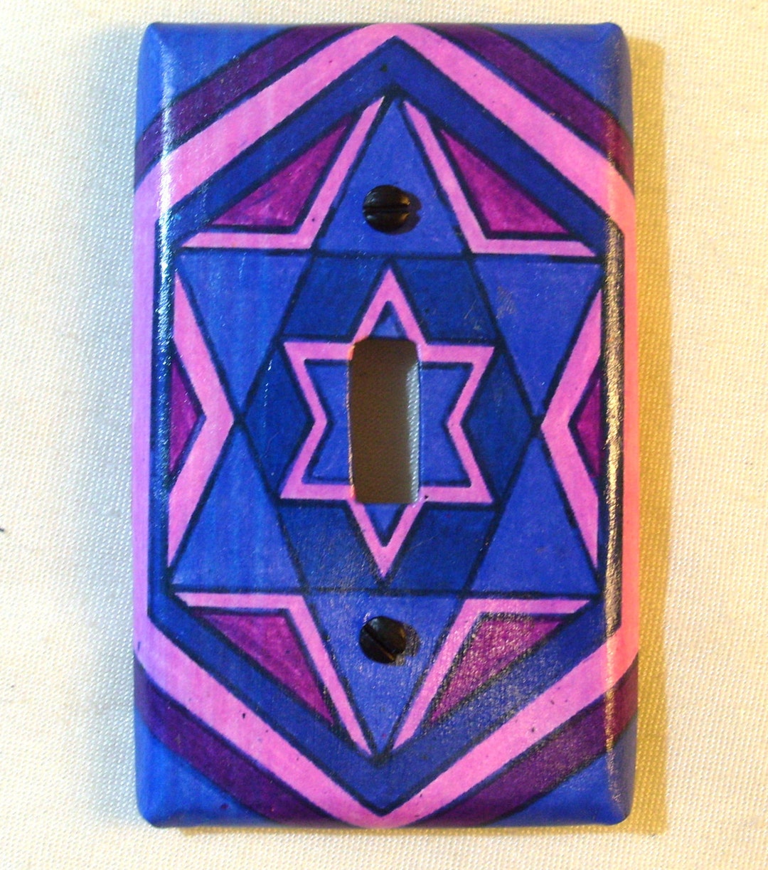 Star of David Light Switch Plate Etsy