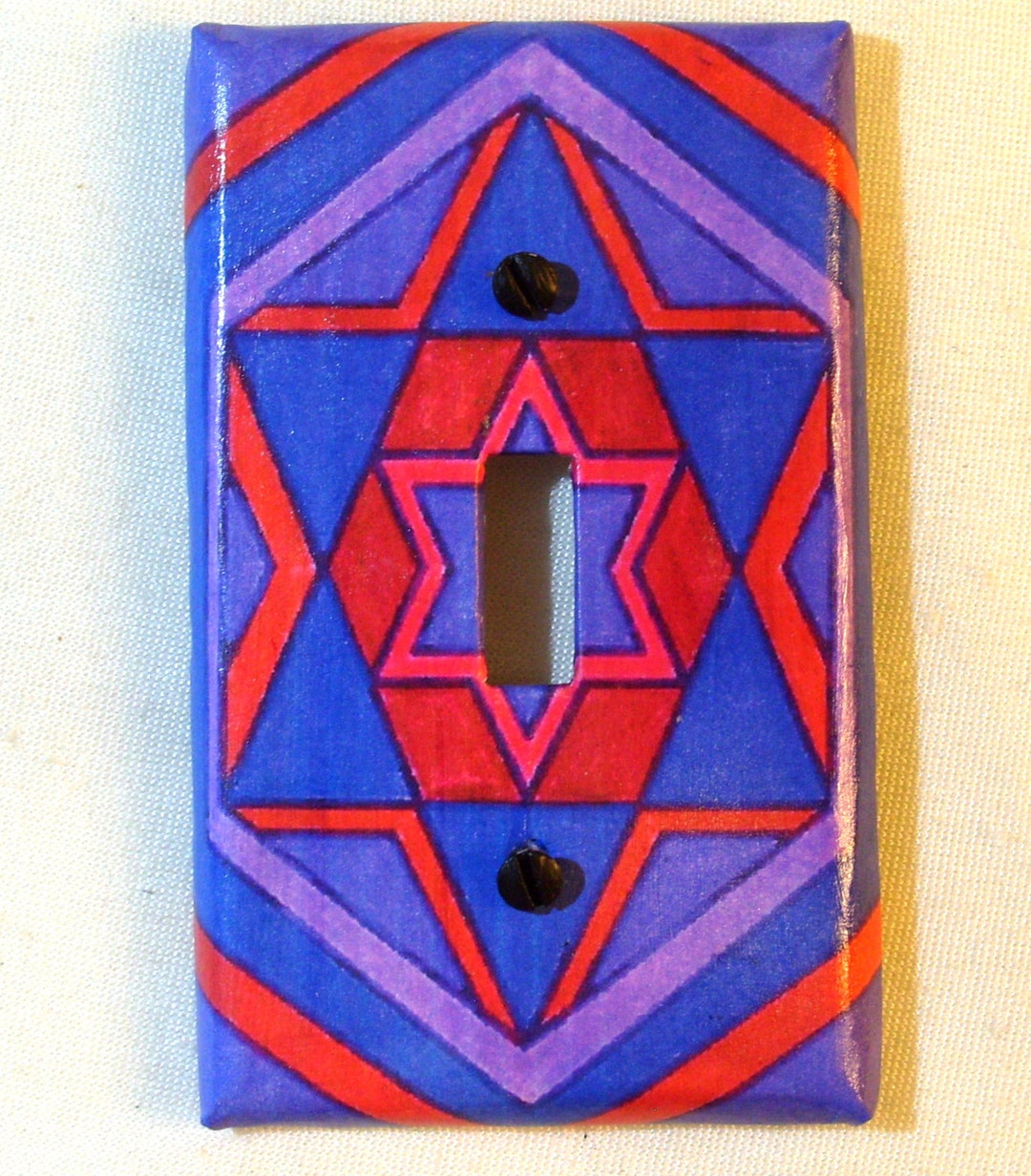 Star of David Light Switch Plate Etsy